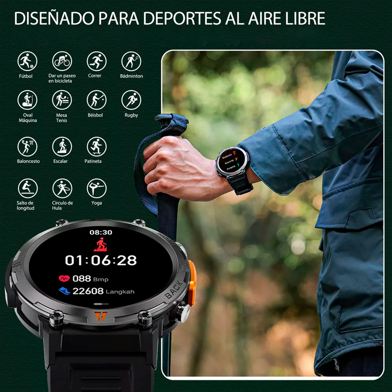 Reloj Militar Inteligente Indestructible Chrono Guard